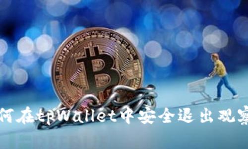   如何在tpWallet中安全退出观察模式